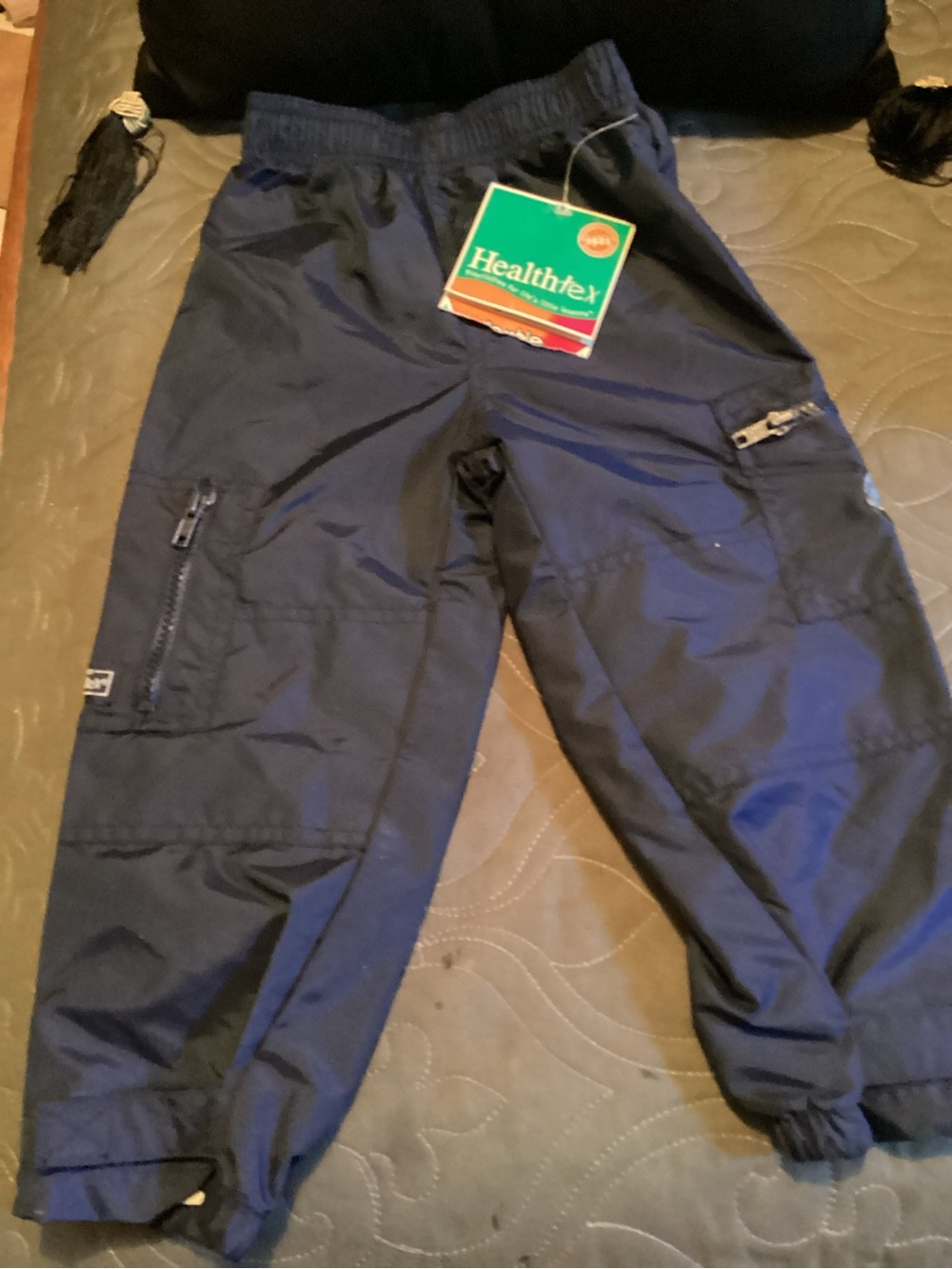 Healthtex Navy Blue Elastic Waist Jogger Pants